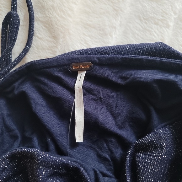 Free People | Navy Blue Glitter dress | Size L | NWOT - Picture 4 of 5